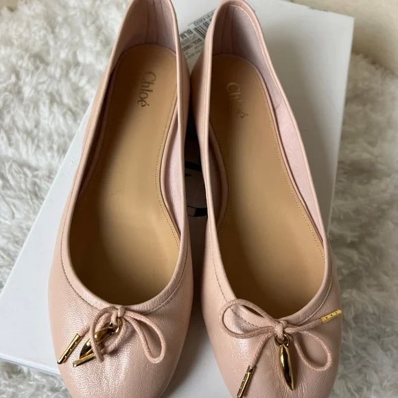 Chloe Iris Leather Ballet Flats Women's Size: 7.5 | IT 37.5 - Picture 6 of 8